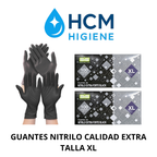 GUANTE NITRILO  NEGRO TALLA XL 6.8 GRS 100 UND CAJA EXTRA RESISTENTE