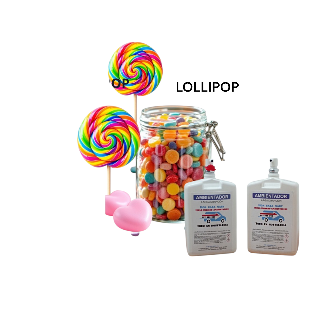 AMBIENTADOR HIDROALCHOL 710ML. LOLLIPOP