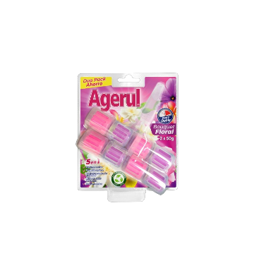 BLOQUE DUO WC BOUQUET FLORAL AGERUL 2X50 GRS