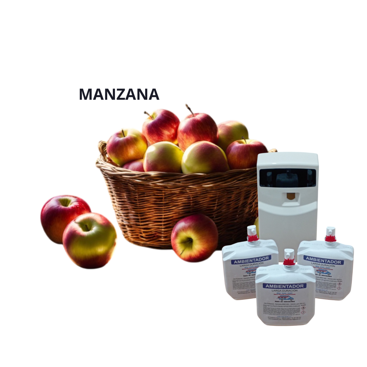 AMBIENTADOR HIDROALCHOL 330ML. A012 MANZANA