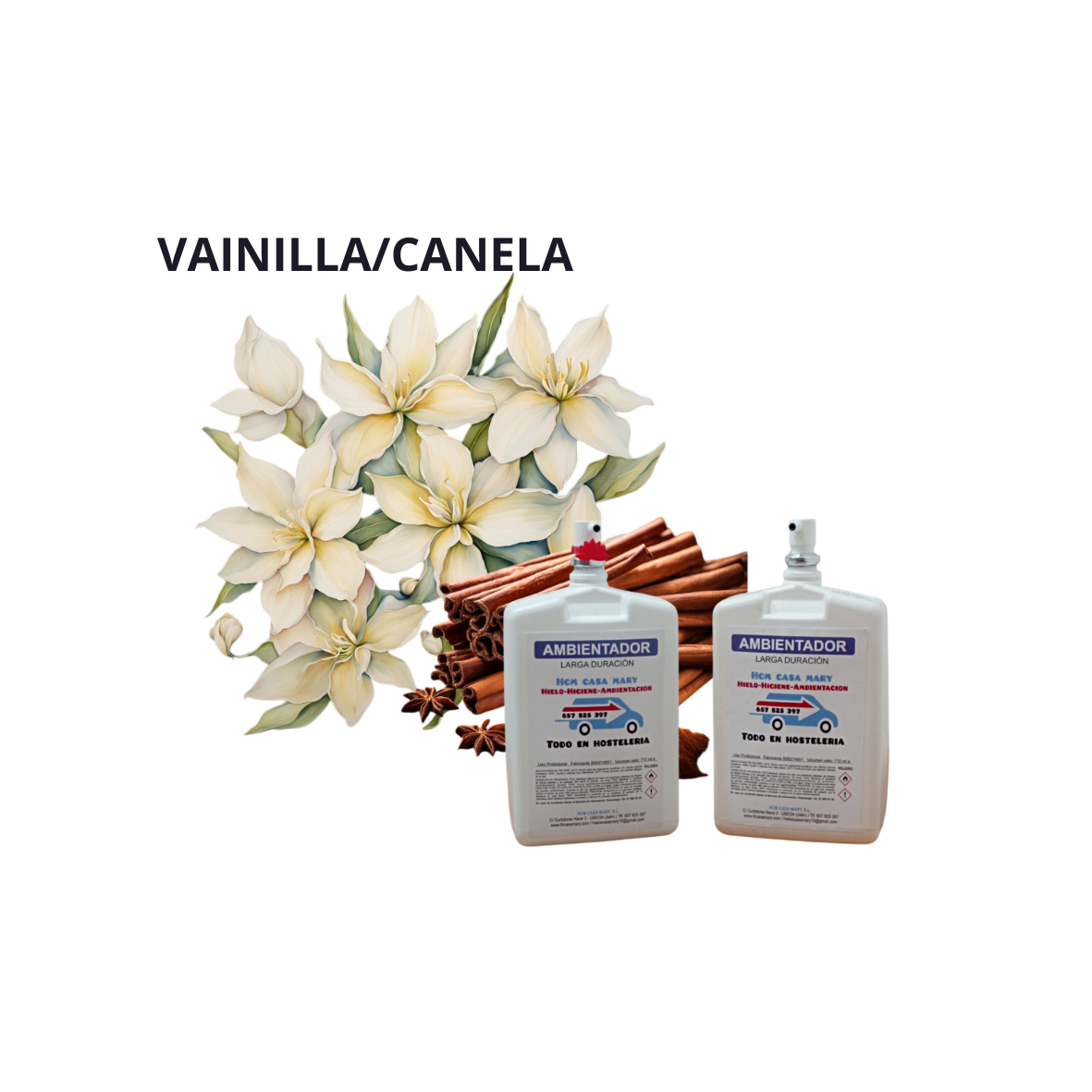 AMBIENTADOR HIDROALCHOL 710ML. VAINILLA/CANELA